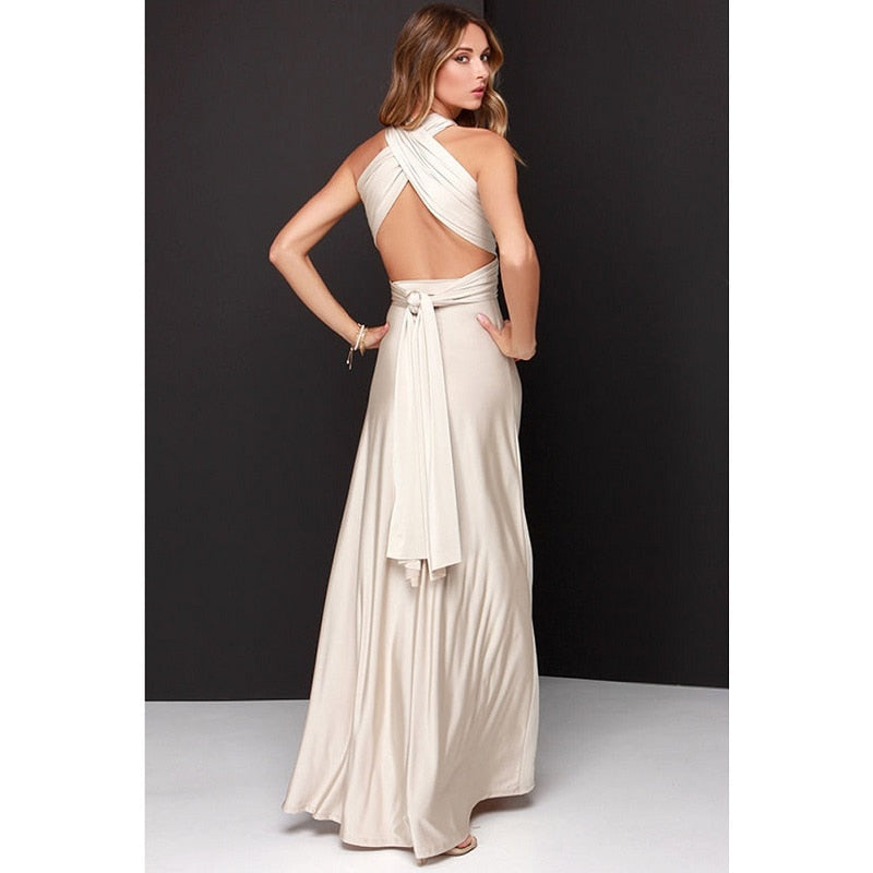 Multiway Wrap Infinity Bandage Long Dress