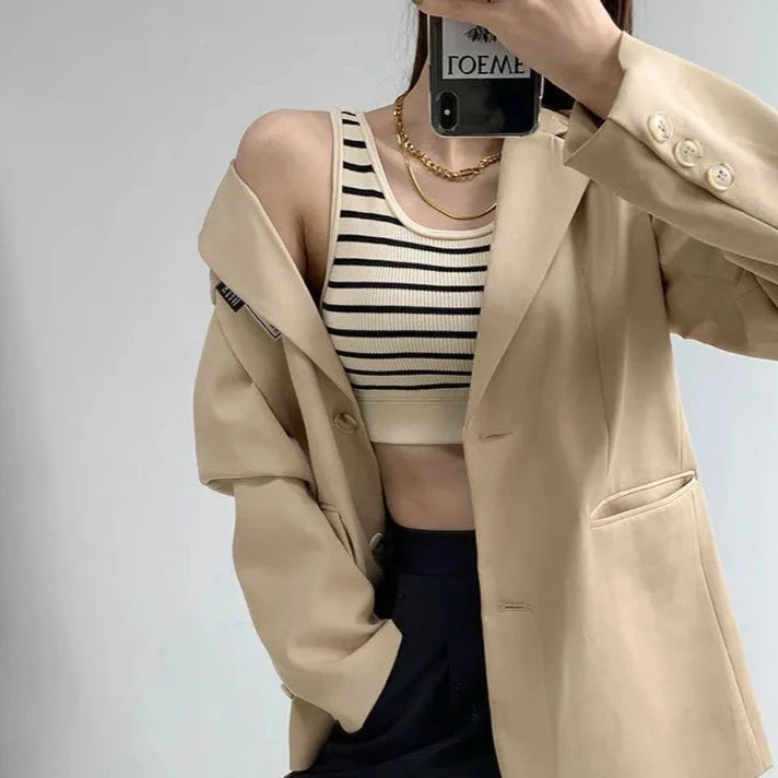 Striped Knitted Camisole Top