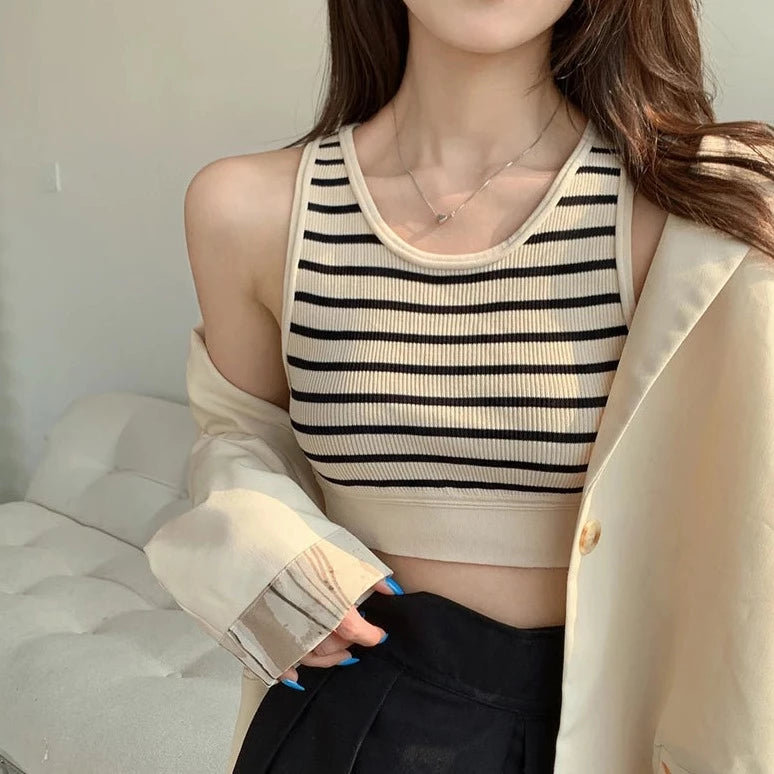 Striped Knitted Camisole Top