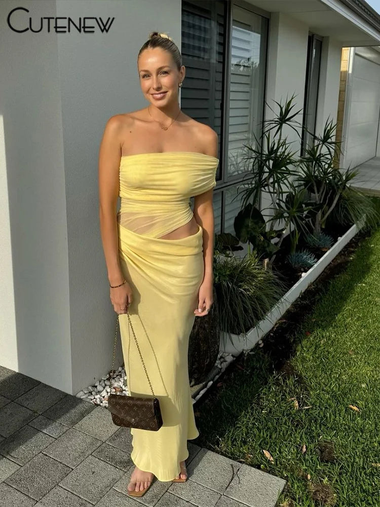 The Léa Off-Shoulder Draped Gown