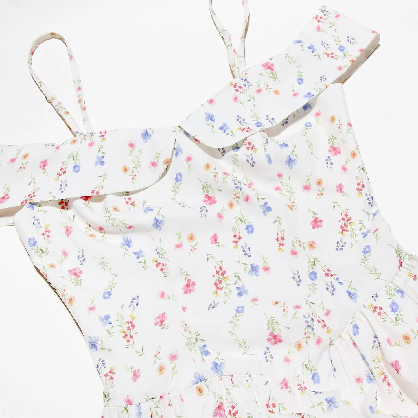 Luxe Tulle A-Line Mini Dress – Off-Shoulder Floral Elegance for Garden Parties & Summer Soirées