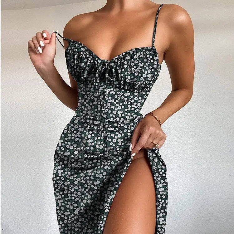 The Élodie Floral Silk-Satin Daydress