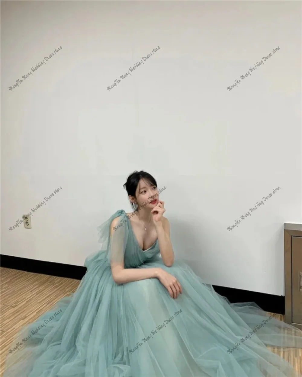 The Celestia One-Shoulder Tulle Gown