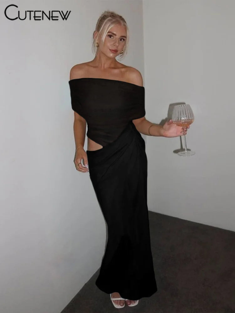 The Léa Off-Shoulder Draped Gown