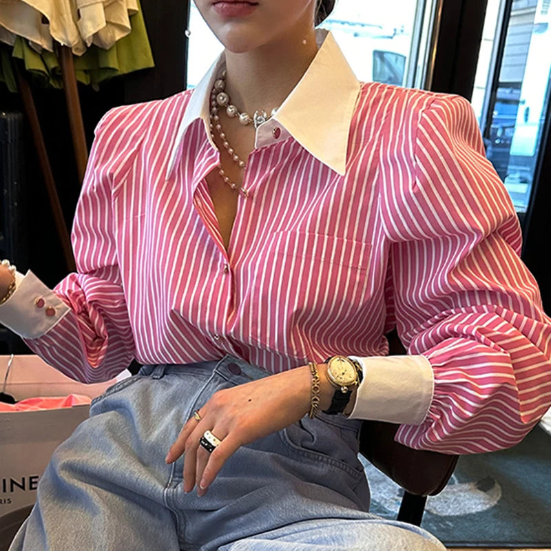 Striped Casual Long Sleeves Shirt