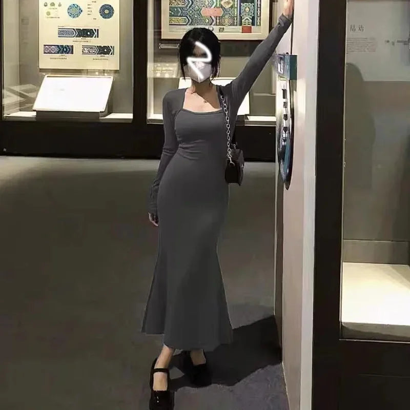 The Vivienne Square-Neck Jersey Dress