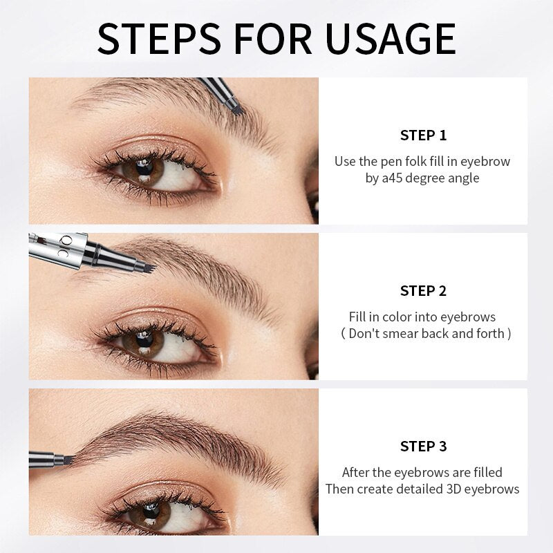 Microblading 4 Points Tip Waterproof Liquid Eyebrow Pen