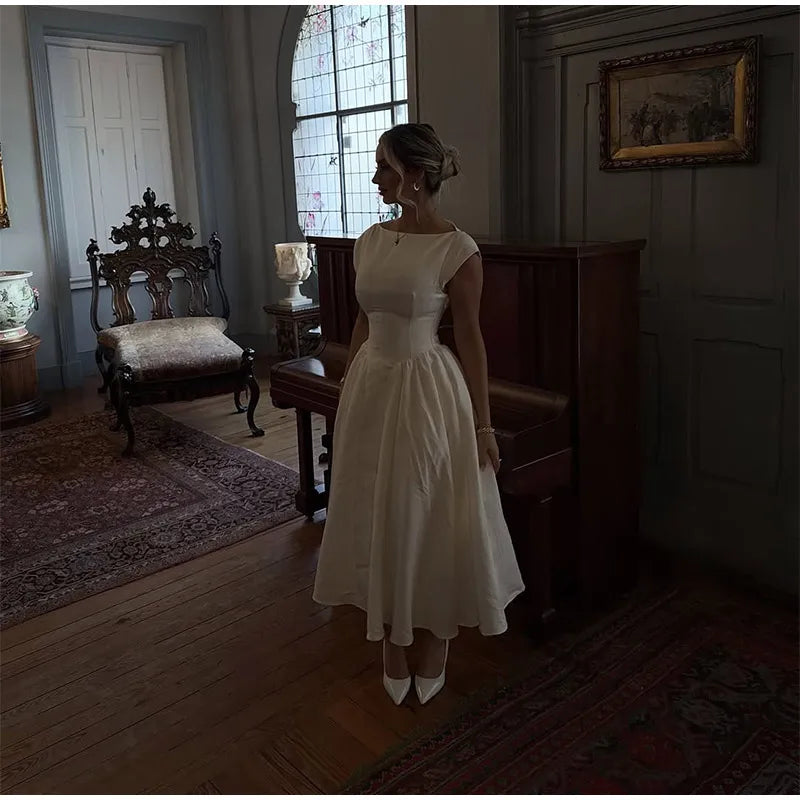 The Palais Gown – Structured Grace in Ivory