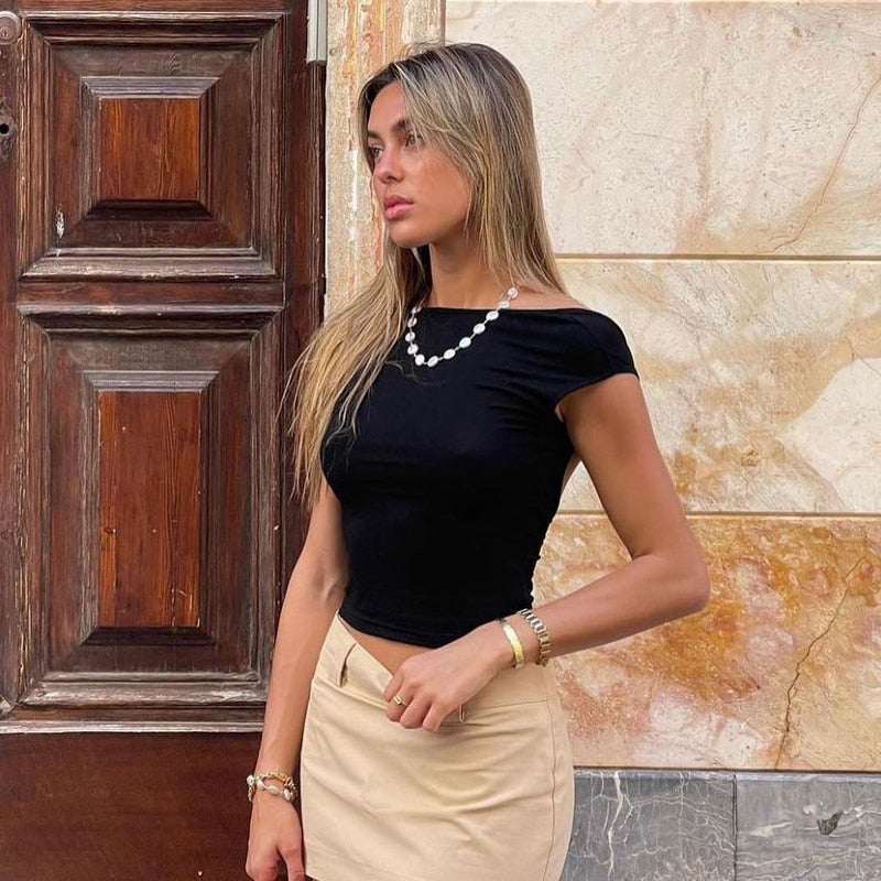 Sexy Backless Outfit Crop Top