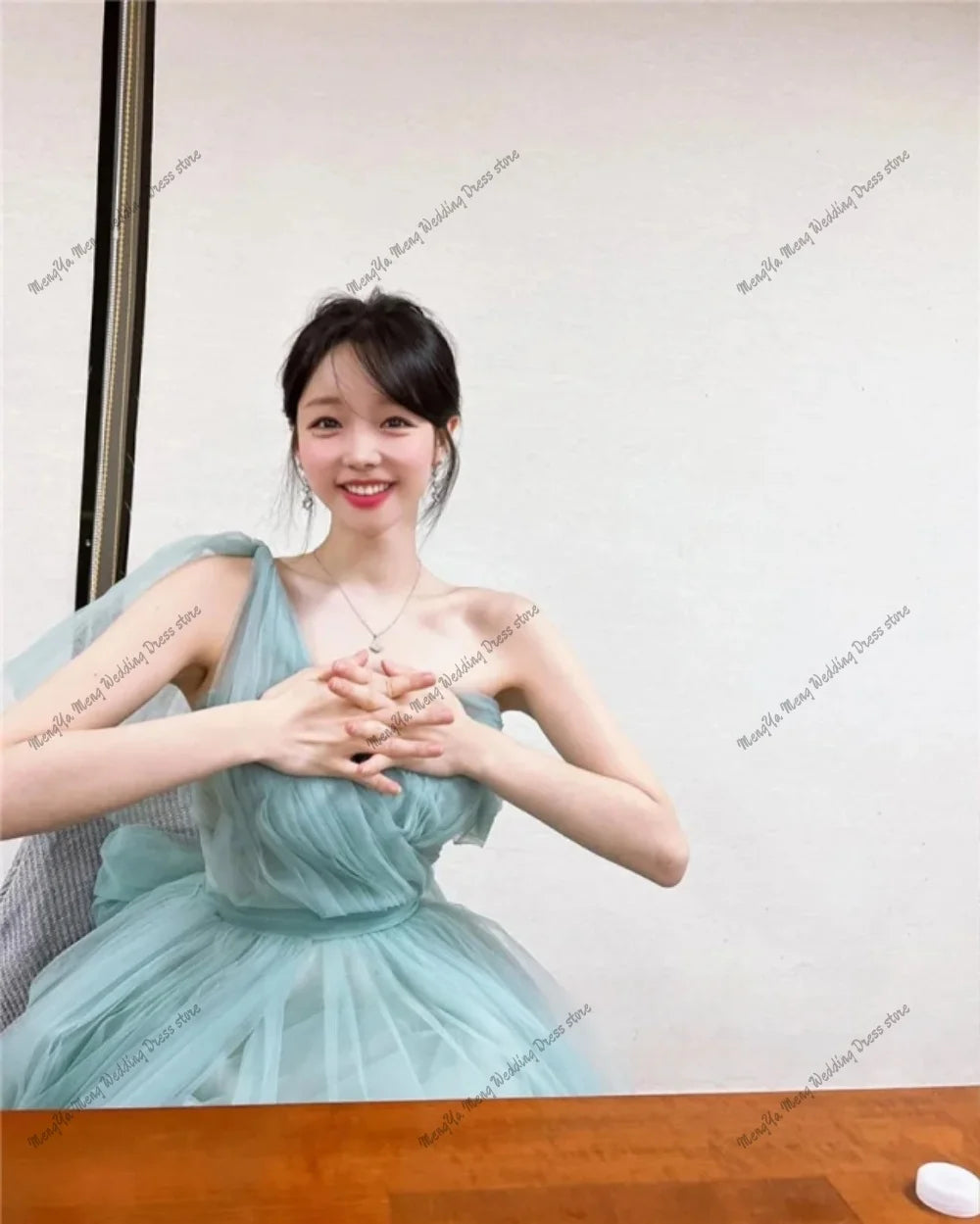 The Celestia One-Shoulder Tulle Gown