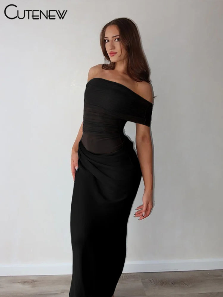 The Léa Off-Shoulder Draped Gown