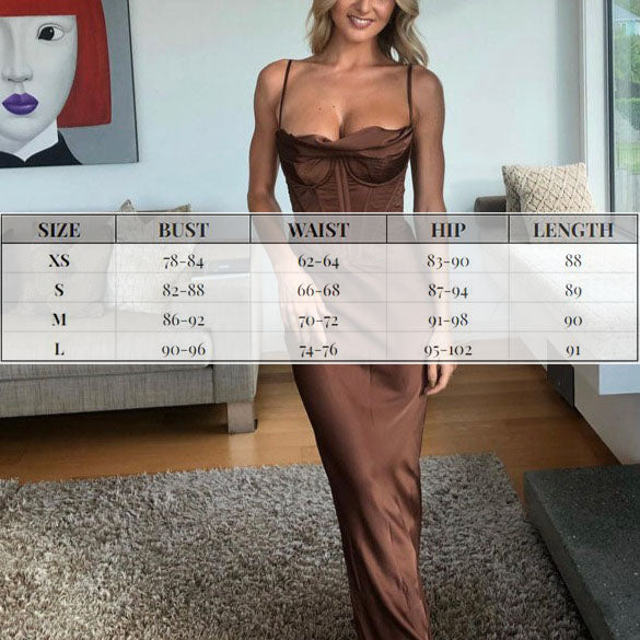 Sexy Bustier Satin Bodycon Dress