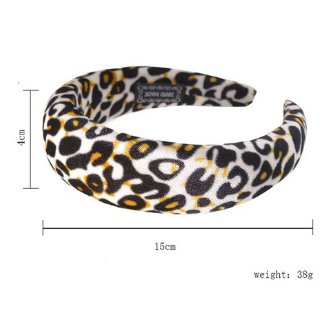 Velvet Sponge Leopard Headband