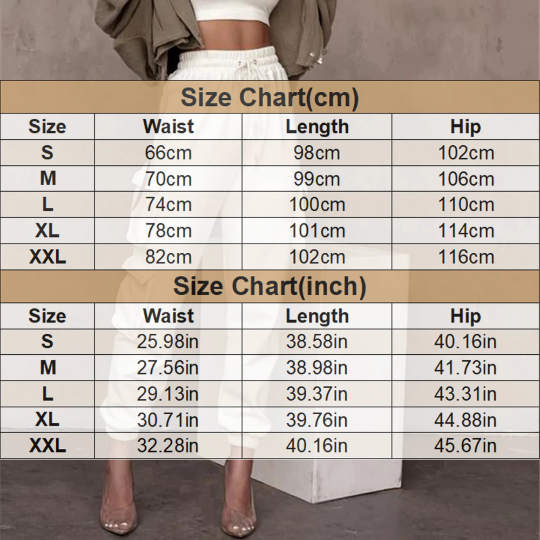 Women's Casual High Elastic Waist Drawstring Loose Jogger Pants