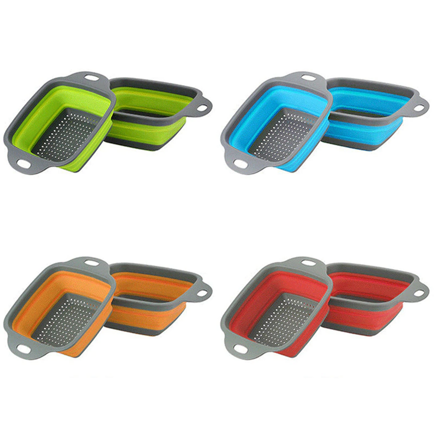 Square Foldable Silicone Colander