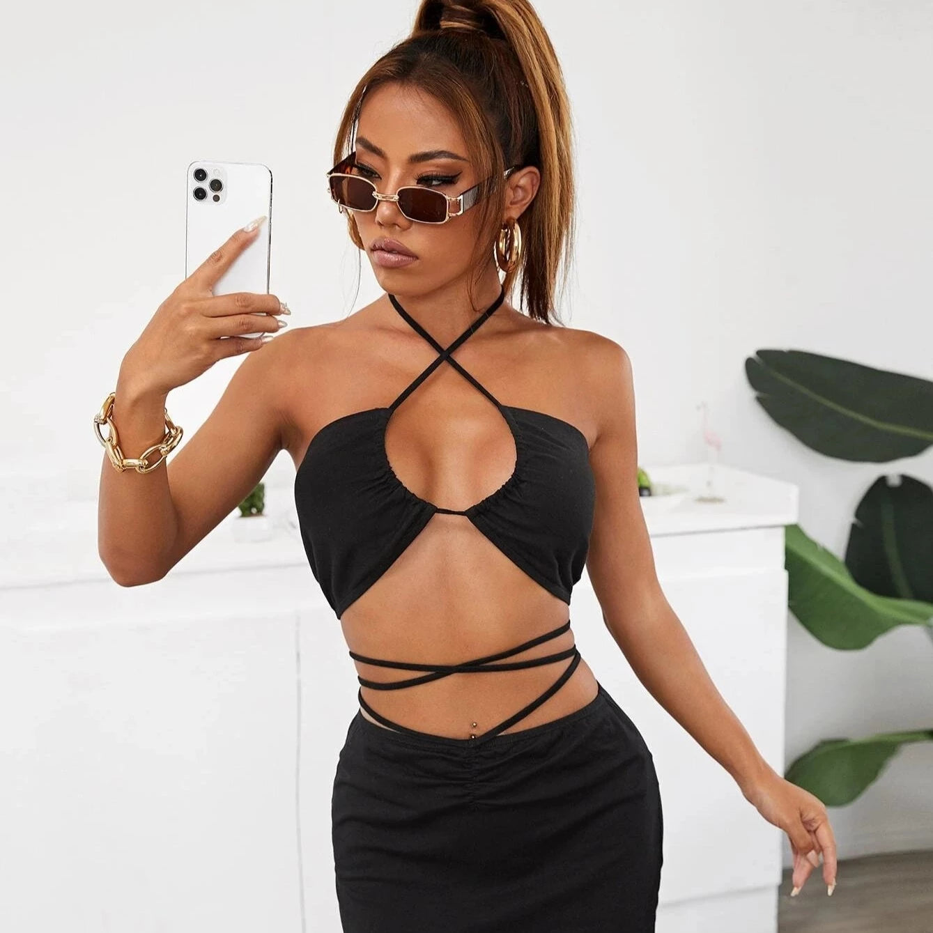 Sexy Criss Cross Strings Top
