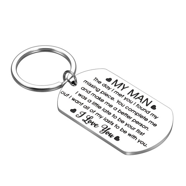 Valentines Day Keychain Gift For Boyfriend/Husband