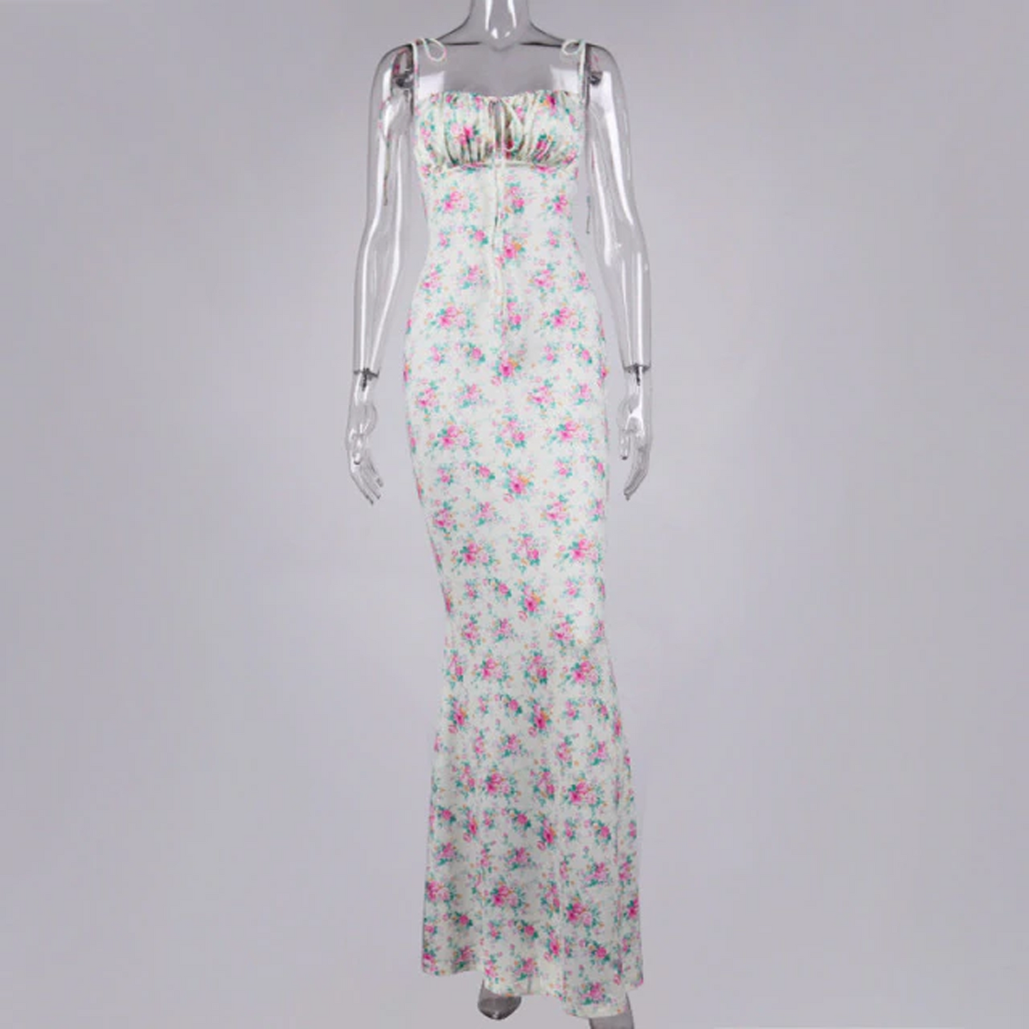 Floral Print Elegant Maxi Sundress