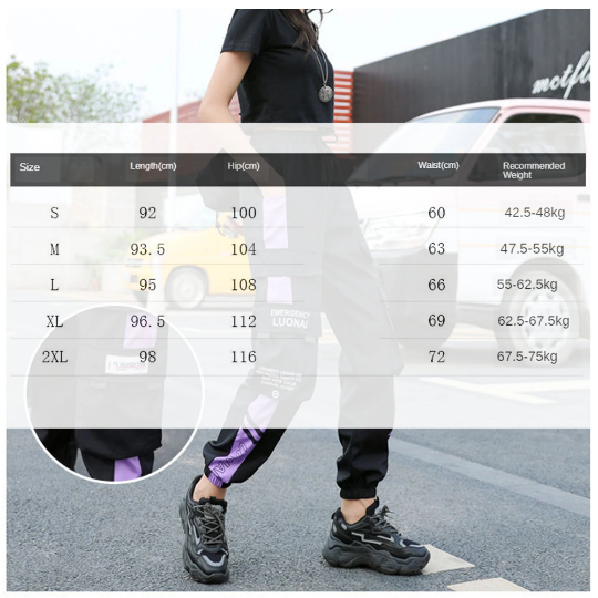 Women's Casual Hip-hop Streetwear Joggers Pants