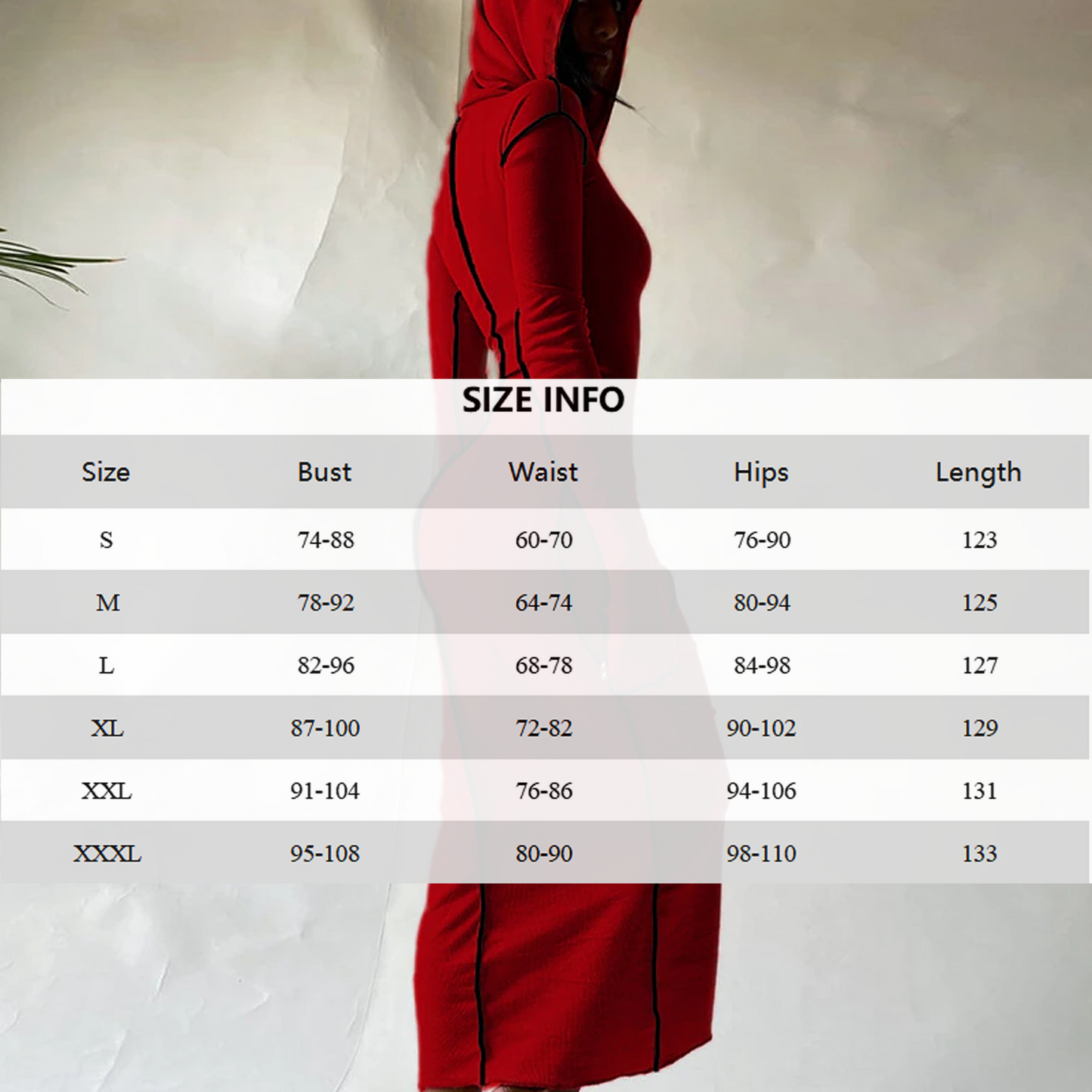 Long Sleeve Hooded Patchwork Skinny Maxi Dress