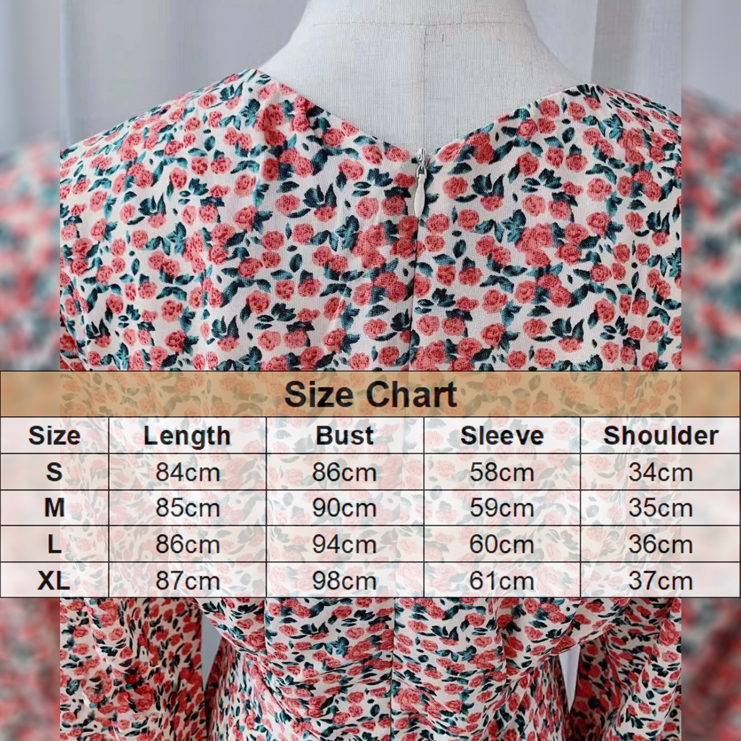 Women's Vintage Floral Print Casual Mini Dress