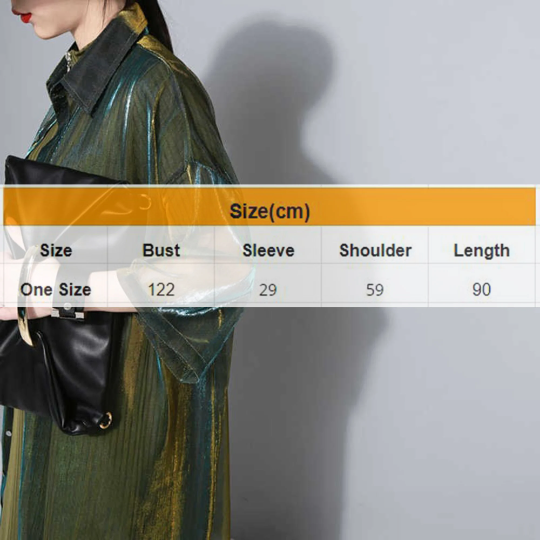 Women's Perspective Three Quarter Sleeves Cardigan With Holographic Colors