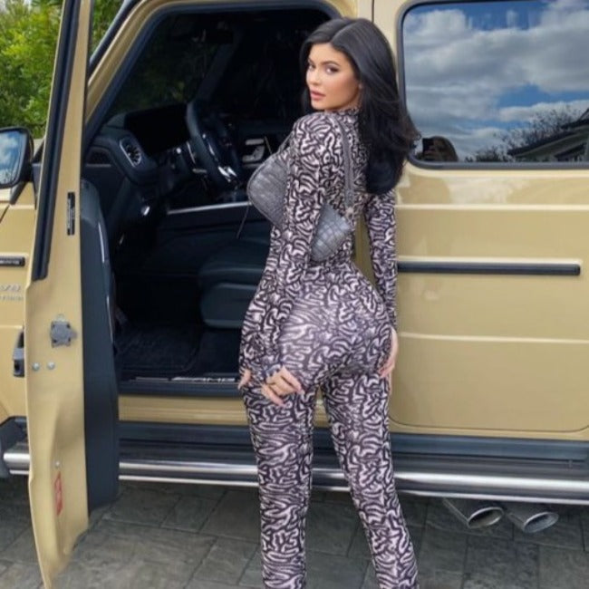 Kylie Geometric Streetwear Jumpsuit