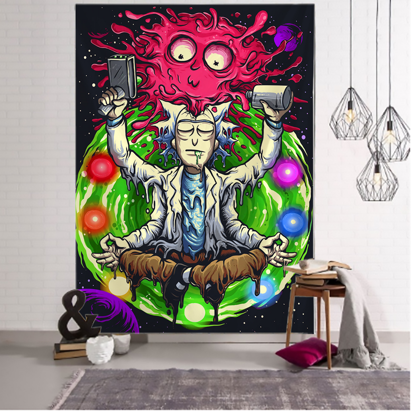 Psychedelic Meditator Tapestry Home Decor