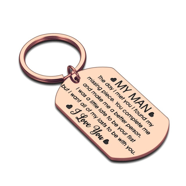 Valentines Day Keychain Gift For Boyfriend/Husband