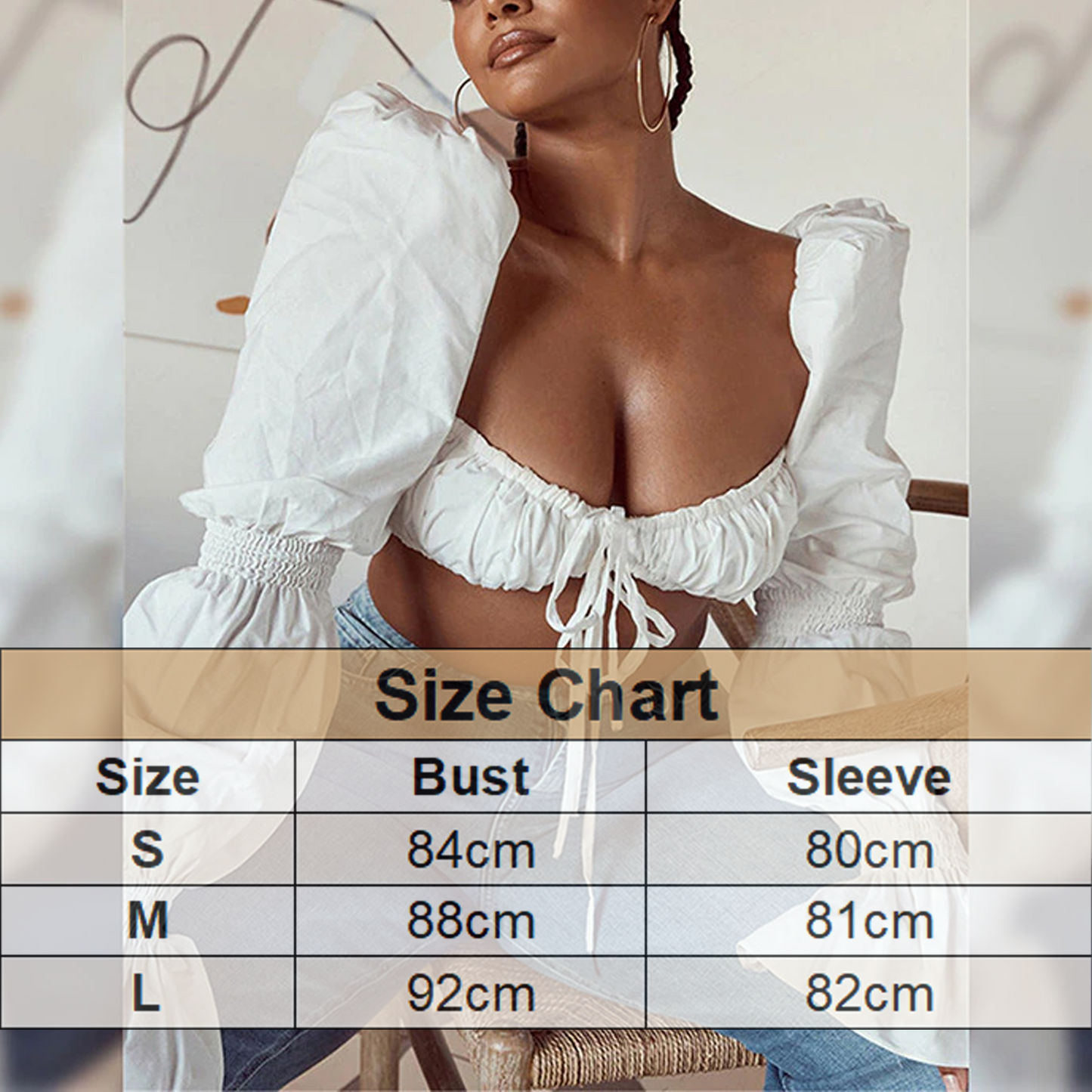 women's elegant ruched hollow out puff long sleeve ruffle lace crop top