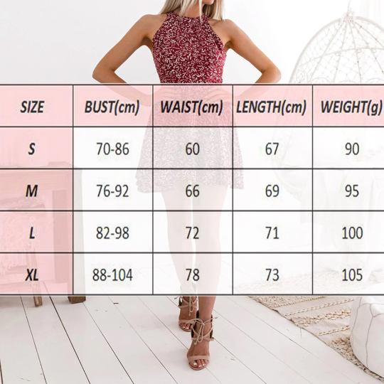 Summer Boho Sundress Halter Floral Mini Dress