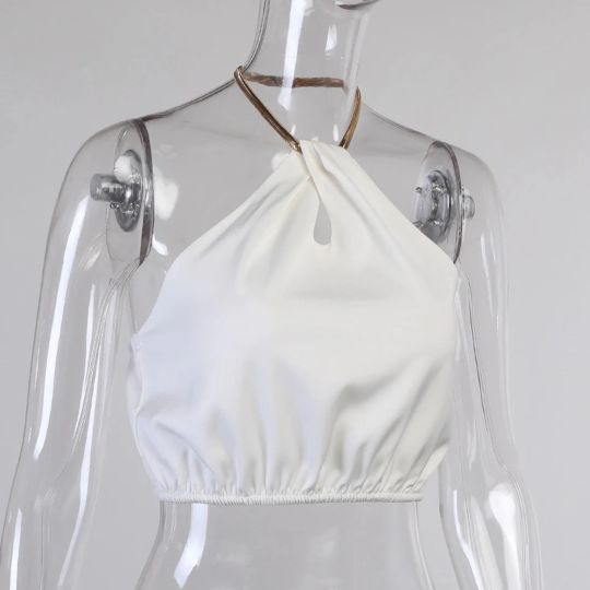 Snake Gold Plated Chain Straps Sleeveless Women Top