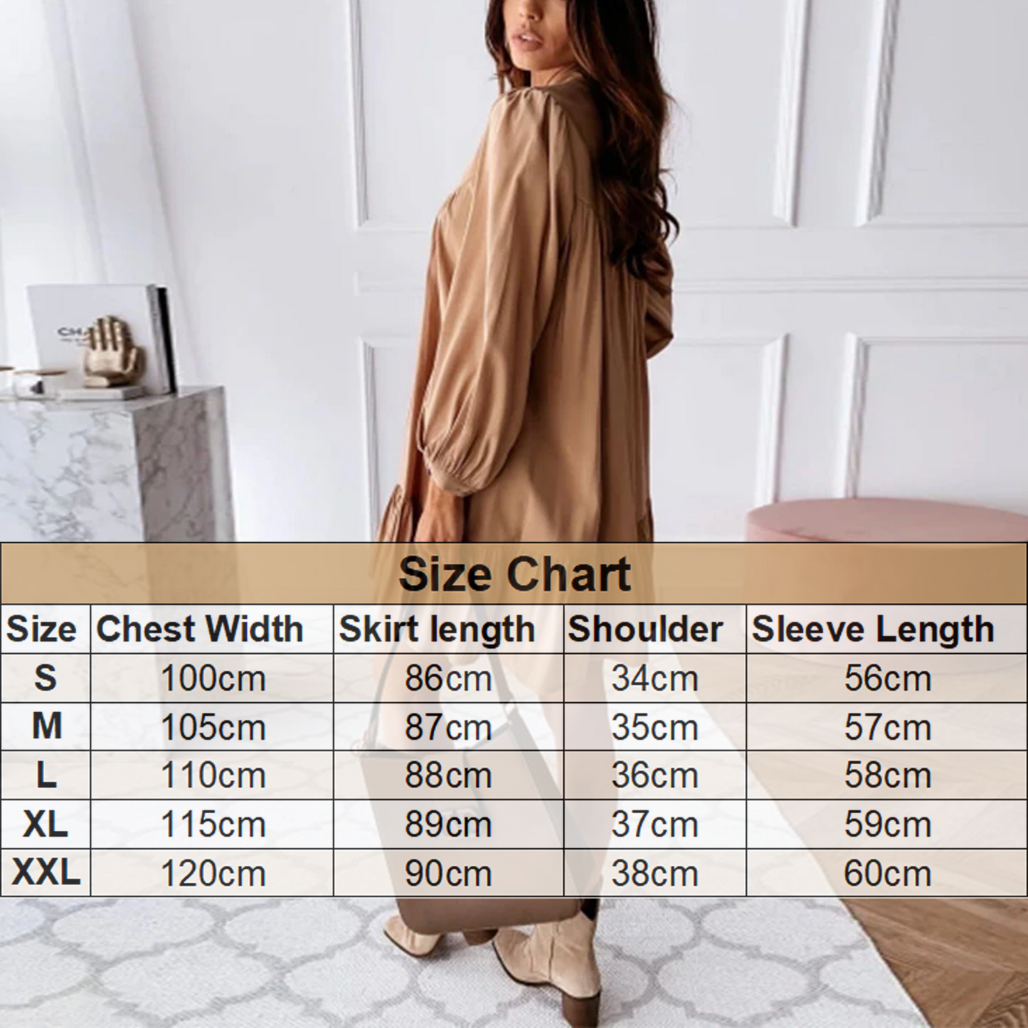 Women's Vintage Ruffled Front Button A-line Long Sleeve Elegant Casual Mini Dress
