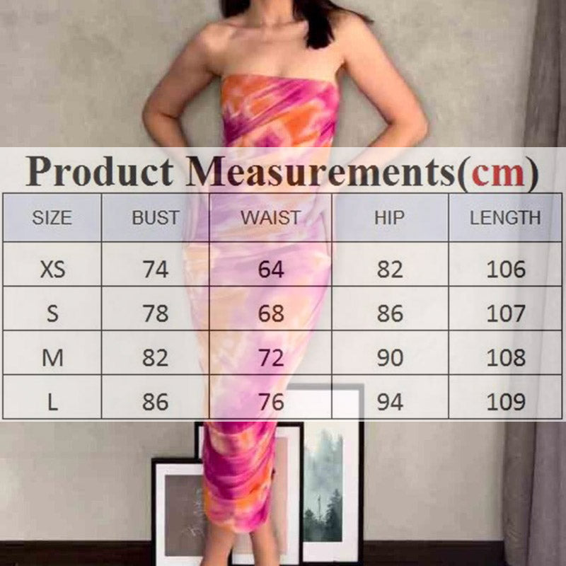 Draped Tie Dye Pleated Dress