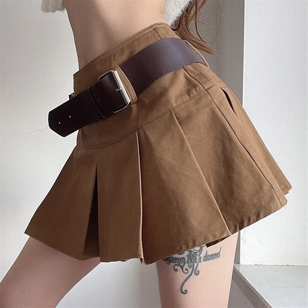 Irregular Belted Micro Skirt
