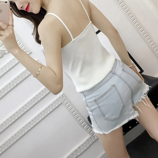 Women's Tie Up Spaghetti Straps Style Shirt