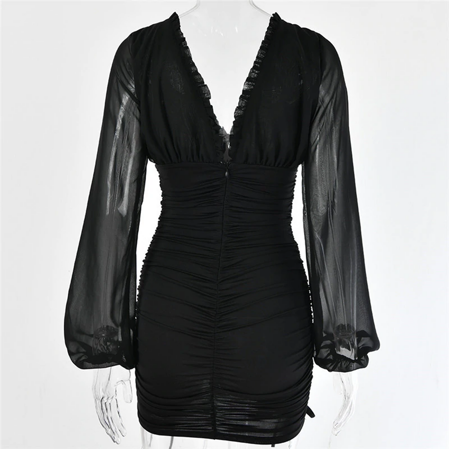 Sexy Long Sleeve Slim Elastic Bodycon Bandage Dress