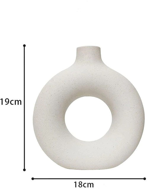 Circular Hollow Ceramic Vase