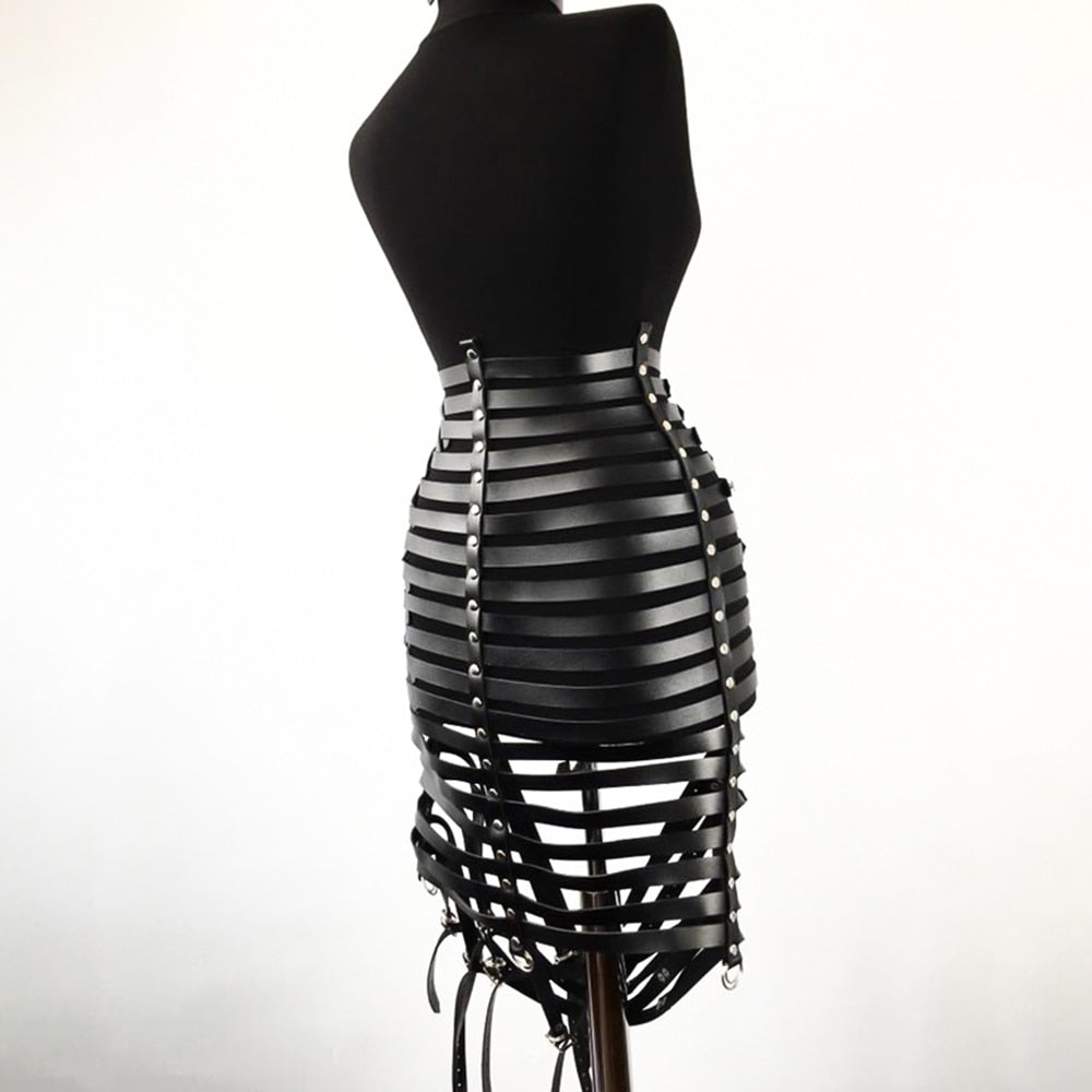 Multilayered Nightclub Harness Skirt