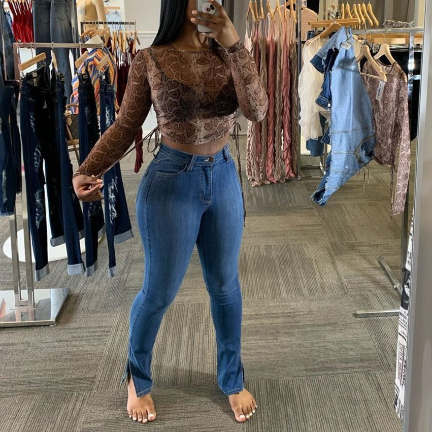 Sexy Side Splits Skinny Jeans