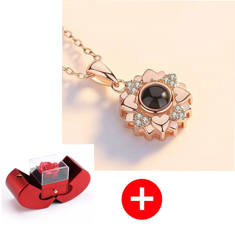 Red Apple Shape Jewelry Box - Rose Flower Gift Boxes