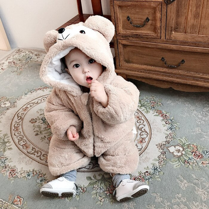 Cartoon Bear Fleece Baby Coats