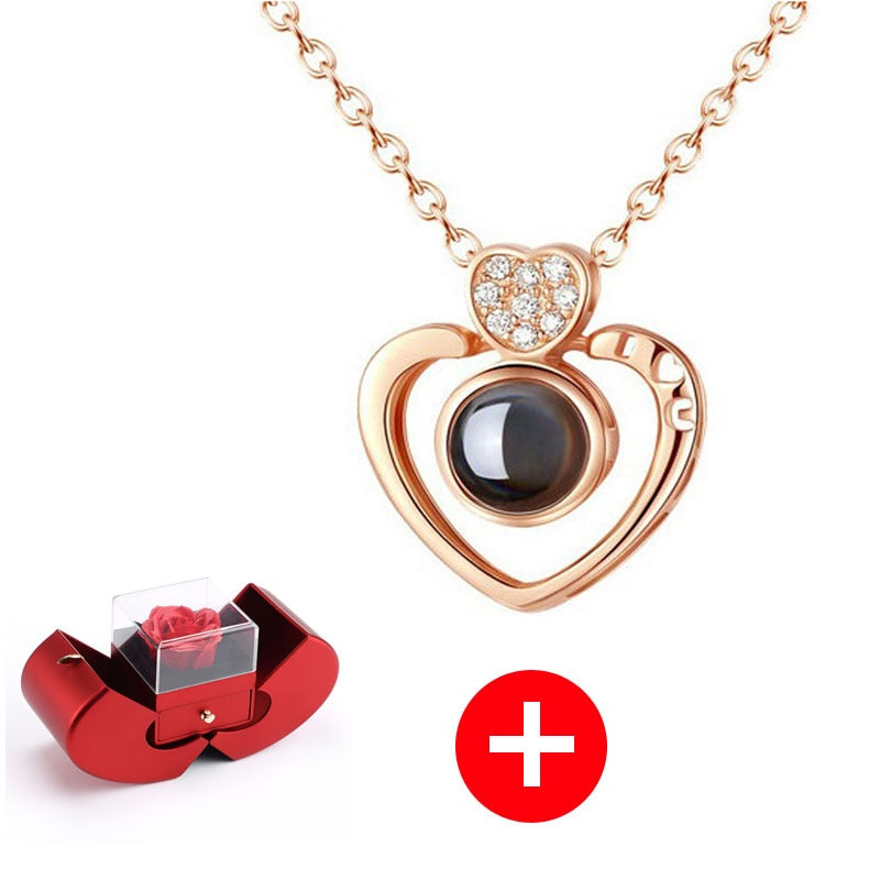 Red Apple Shape Jewelry Box - Rose Flower Gift Boxes
