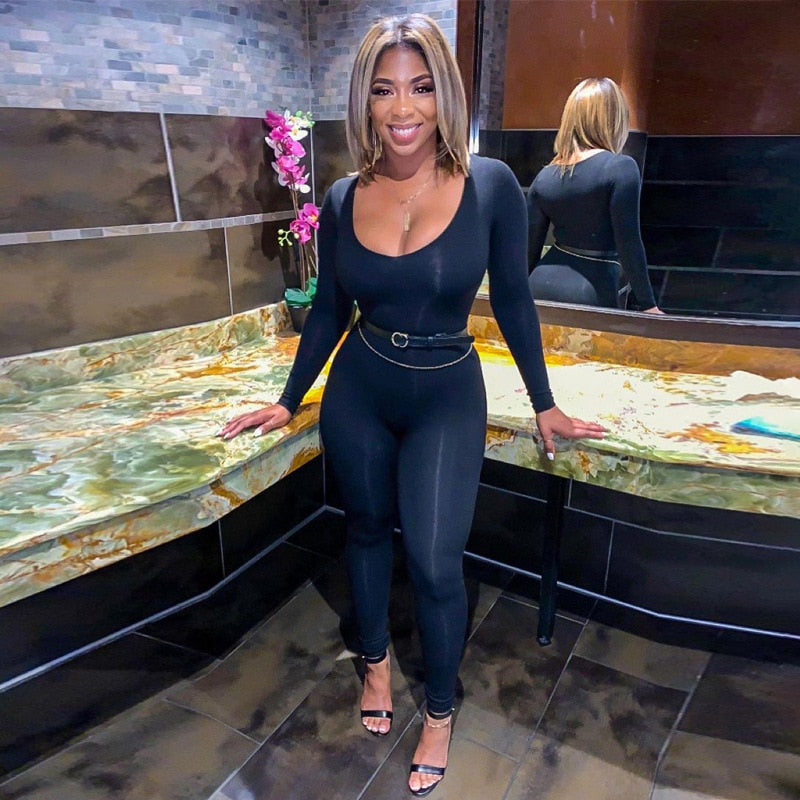 Basic Fit Bodycon Jumpsuit