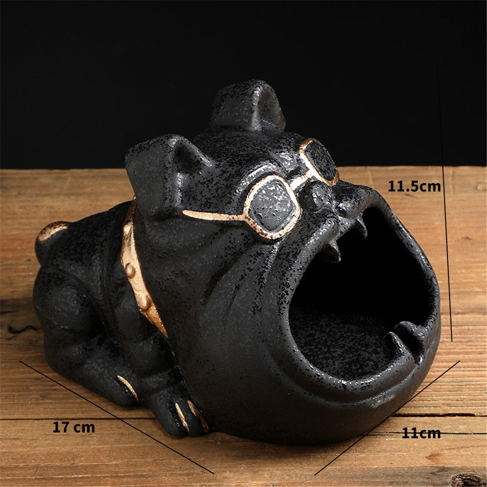 Ceramic Bulldog Ashtray