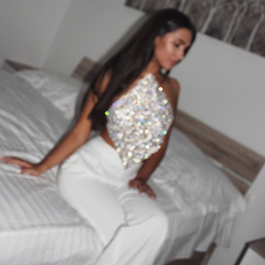 Luxury Rhinestones Triangle Top