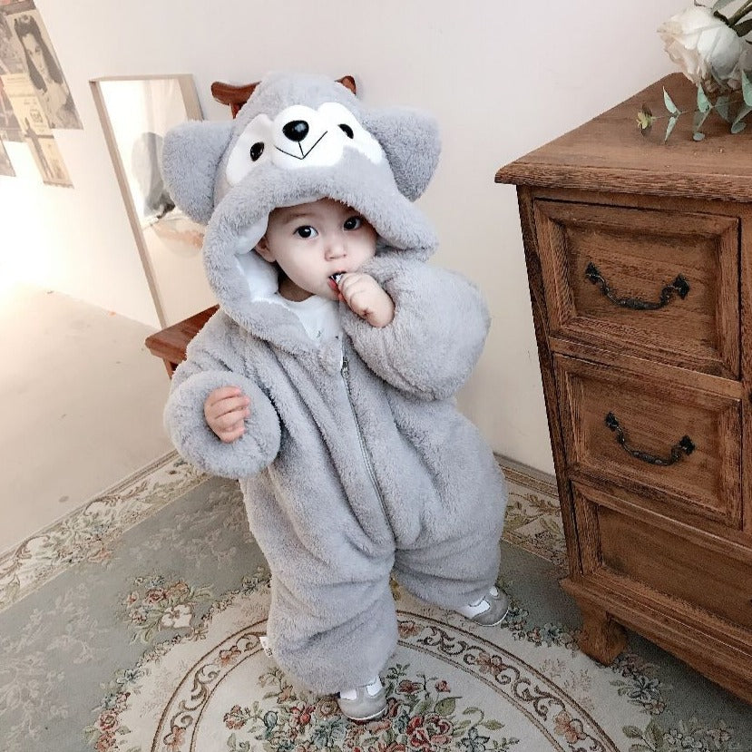 Cartoon Bear Fleece Baby Coats