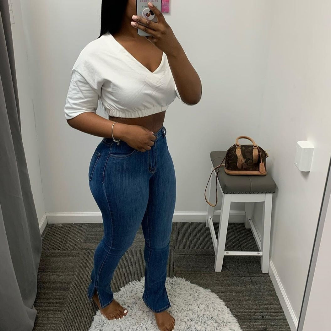 Sexy Side Splits Skinny Jeans