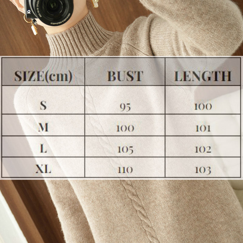 Turtleneck Side Slit Jumper Dress