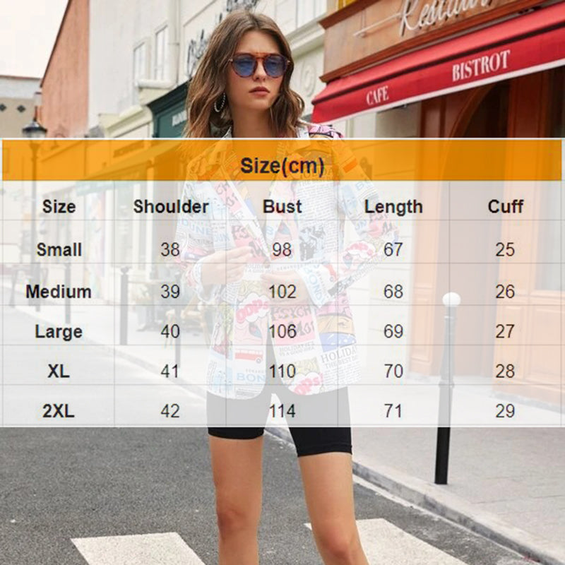 Newspaper Print High Street Outwear Blazers
